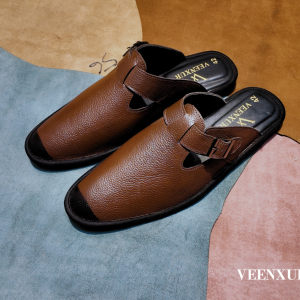 FULL LEATHER HALF SHOE (CHOCOLATE)