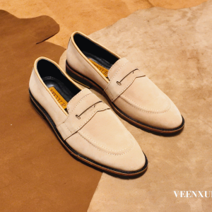 Cream Suede Color Loafer